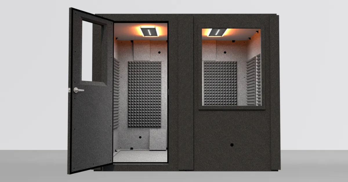 MDL 7296 S - 6' x 8' Single-Wall Isolation Booth | WhisperRoom®